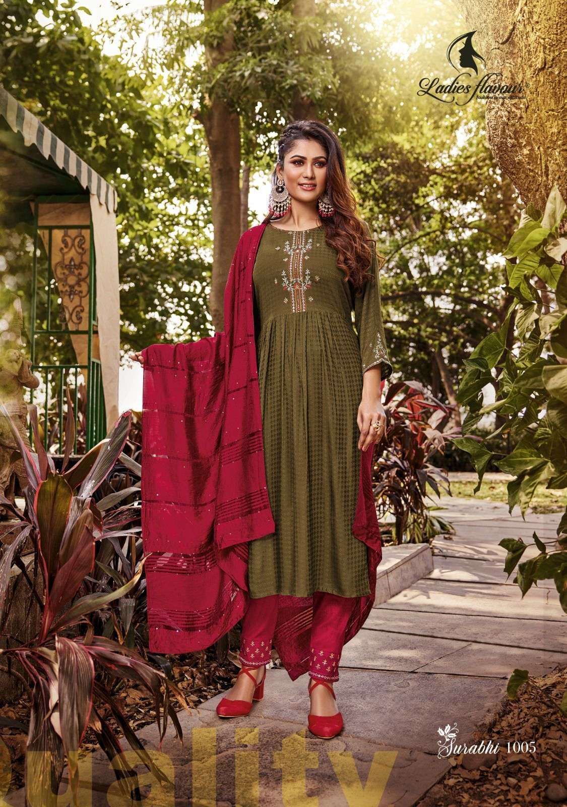 Ladies Flavour Surabhi Vol 1 Kurti Wholesale catalog