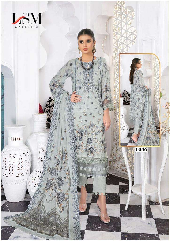 Ishaal Prints Gulmohar Combo Printed lawn Dress Material Seller