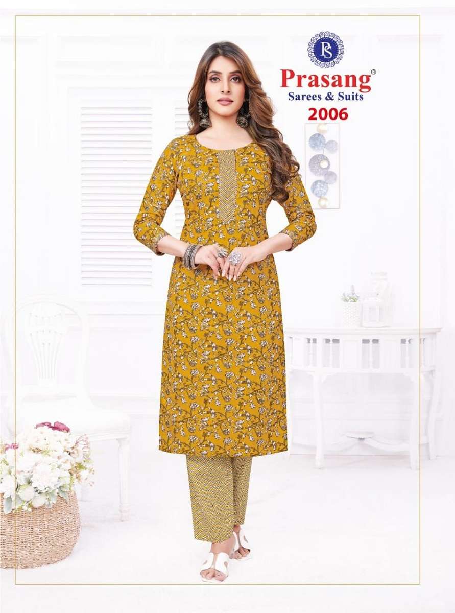 Prasang Alfa Vol-2 - Kurti With Pant - Wholesale Catalog