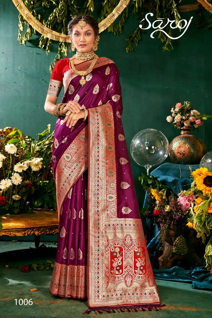 Saroj Saree   Yog Mukta vol-2  Heavy paithani silk saree