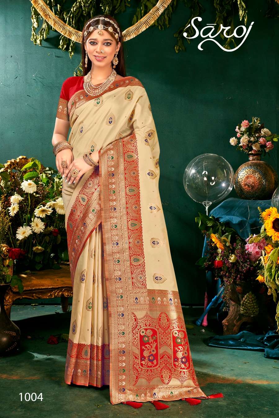 Saroj Saree   Yog Mukta vol-2  Heavy paithani silk saree