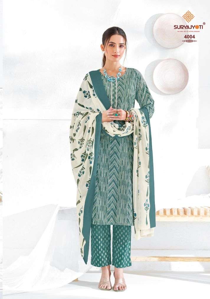 Suryajyoti Cosmic Design Vol - 4 With Kurti Pant And Dupatta -Wholesale Catalog