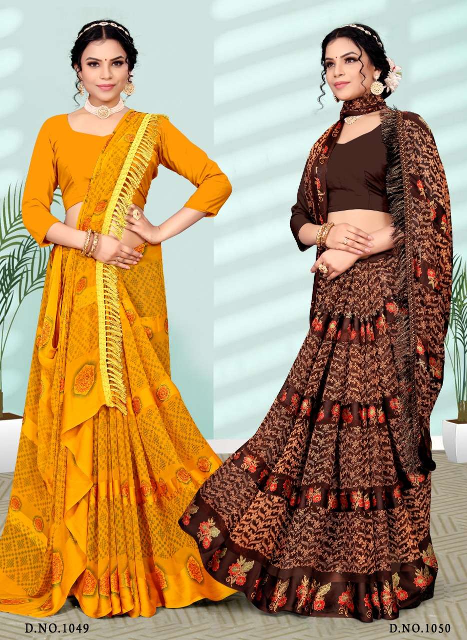 Buy ZECVA Women's Traditional Un-stitched Kanjivaram Silk Lehenga Choli  With Blouse Along With Duppta Half Saree at Amazon.in