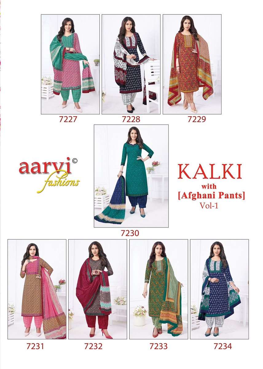 Aarvi Kalki Vol-1 Kurti Afghani Pant With Dupatta -Wholesale Catalog