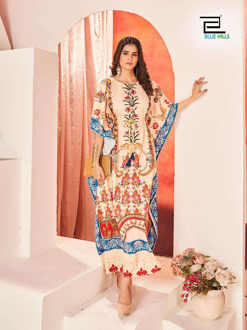 Blue Hills Stare Vol 25 Printed Kaftan Kurti Wholesale catalog