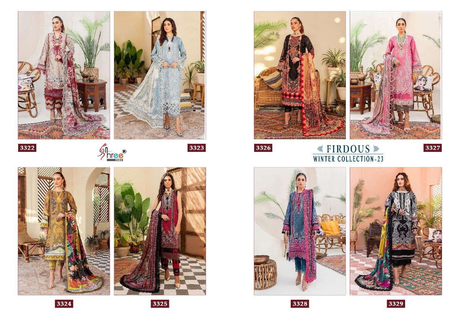 FIRDOUS WINTER COLLECTION - 23 Salwar Kameez Wholesale catalog