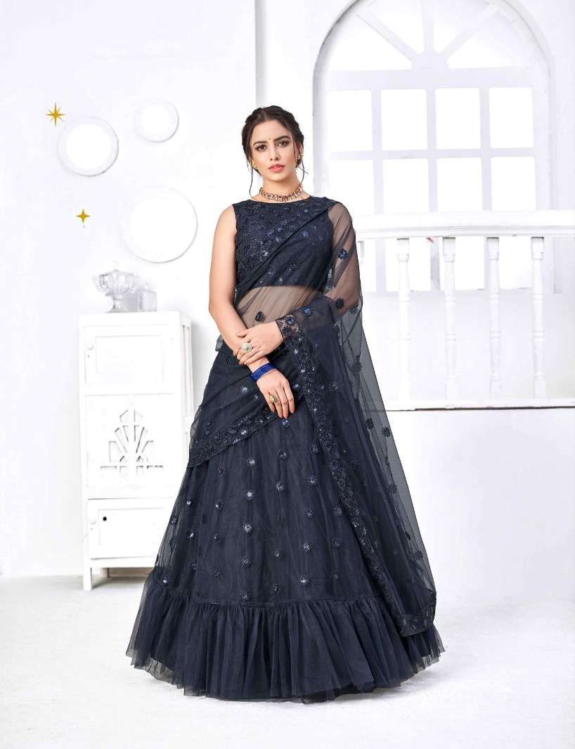 Luxurious Banarasi Silk Zari Weaving Black Lehenga Choli Wedding Wear India  Her | eBay
