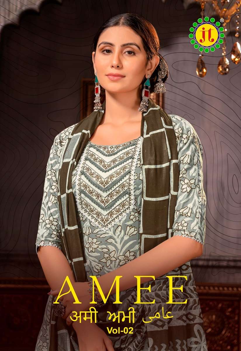 Jt Amee Vol-2 -Kurti Pant With Dupatta -Wholesale Catalog