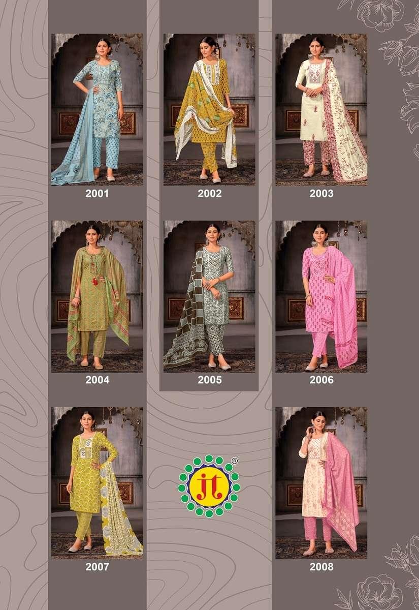 Jt Amee Vol-2 -Kurti Pant With Dupatta -Wholesale Catalog