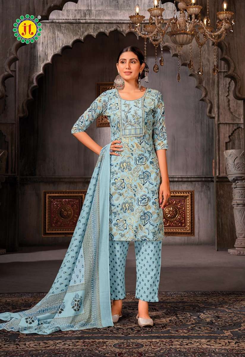 Jt Amee Vol-2 -Kurti Pant With Dupatta -Wholesale Catalog