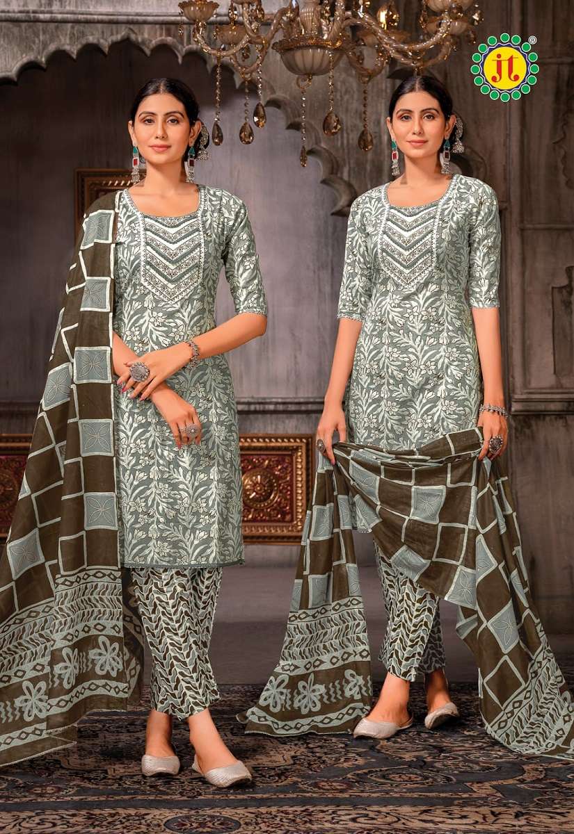 Jt Amee Vol-2 -Kurti Pant With Dupatta -Wholesale Catalog