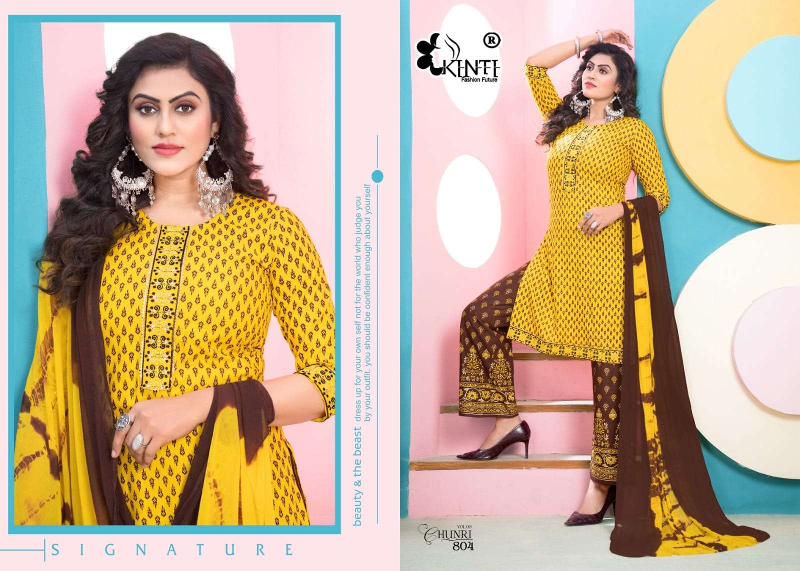 KINTI Chunri Heavy RAYON Kurti Wholesale catalog