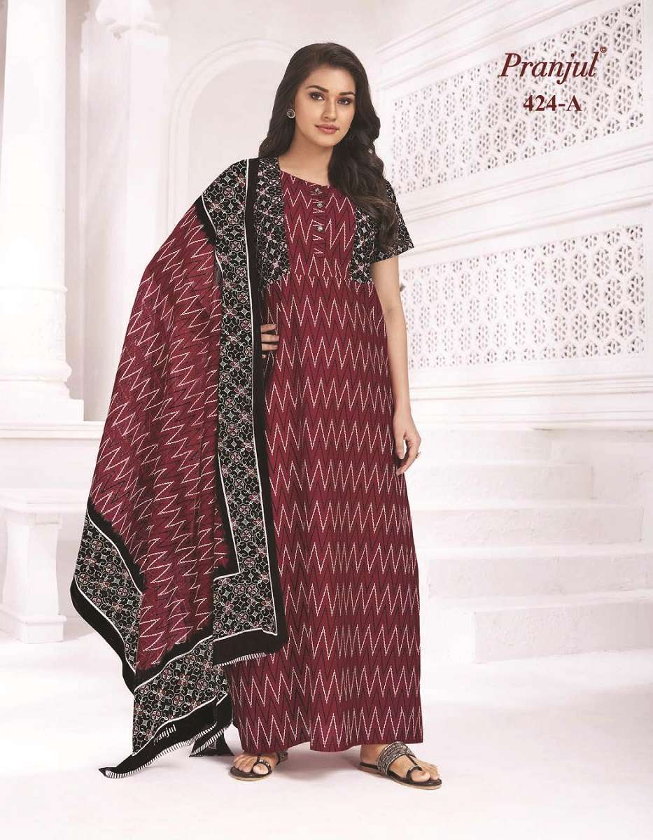 Pranjul Pratishtha Long Nighties With Dupatta -Wholesale Catalog