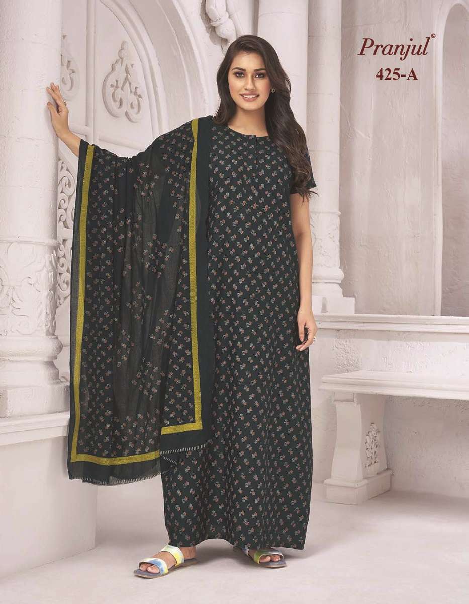 Pranjul Pratishtha Long Nighties With Dupatta -Wholesale Catalog