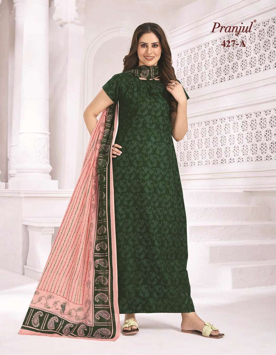 Pranjul Pratishtha Long Nighties With Dupatta -Wholesale Catalog