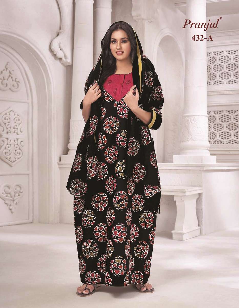 Pranjul Pratishtha Long Nighties With Dupatta -Wholesale Catalog