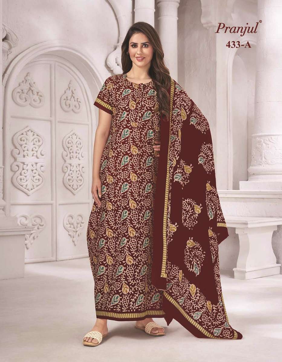 Pranjul Pratishtha Long Nighties With Dupatta -Wholesale Catalog