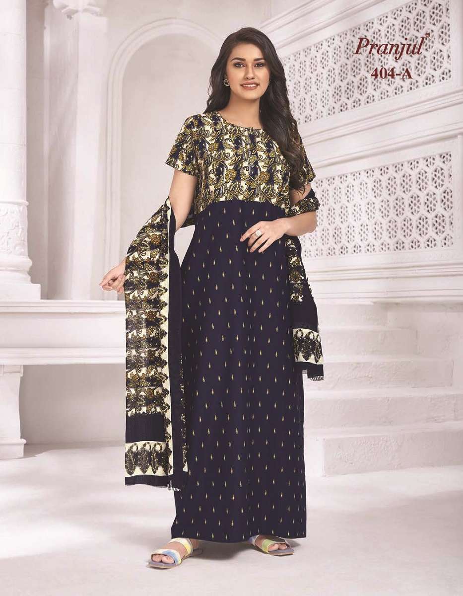 Pranjul Pratishtha Long Nighties With Dupatta -Wholesale Catalog