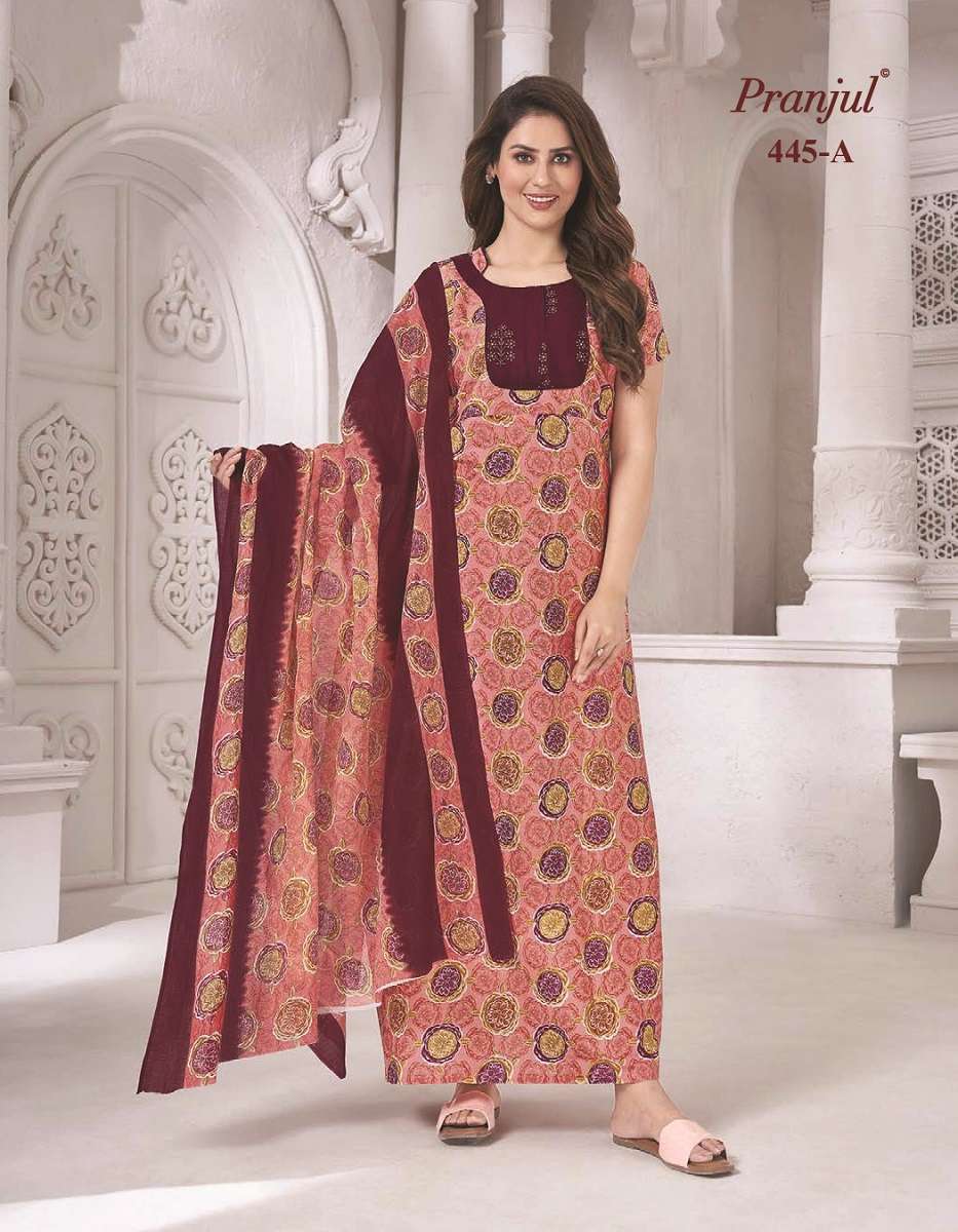 Pranjul Pratishtha Long Nighties With Dupatta -Wholesale Catalog