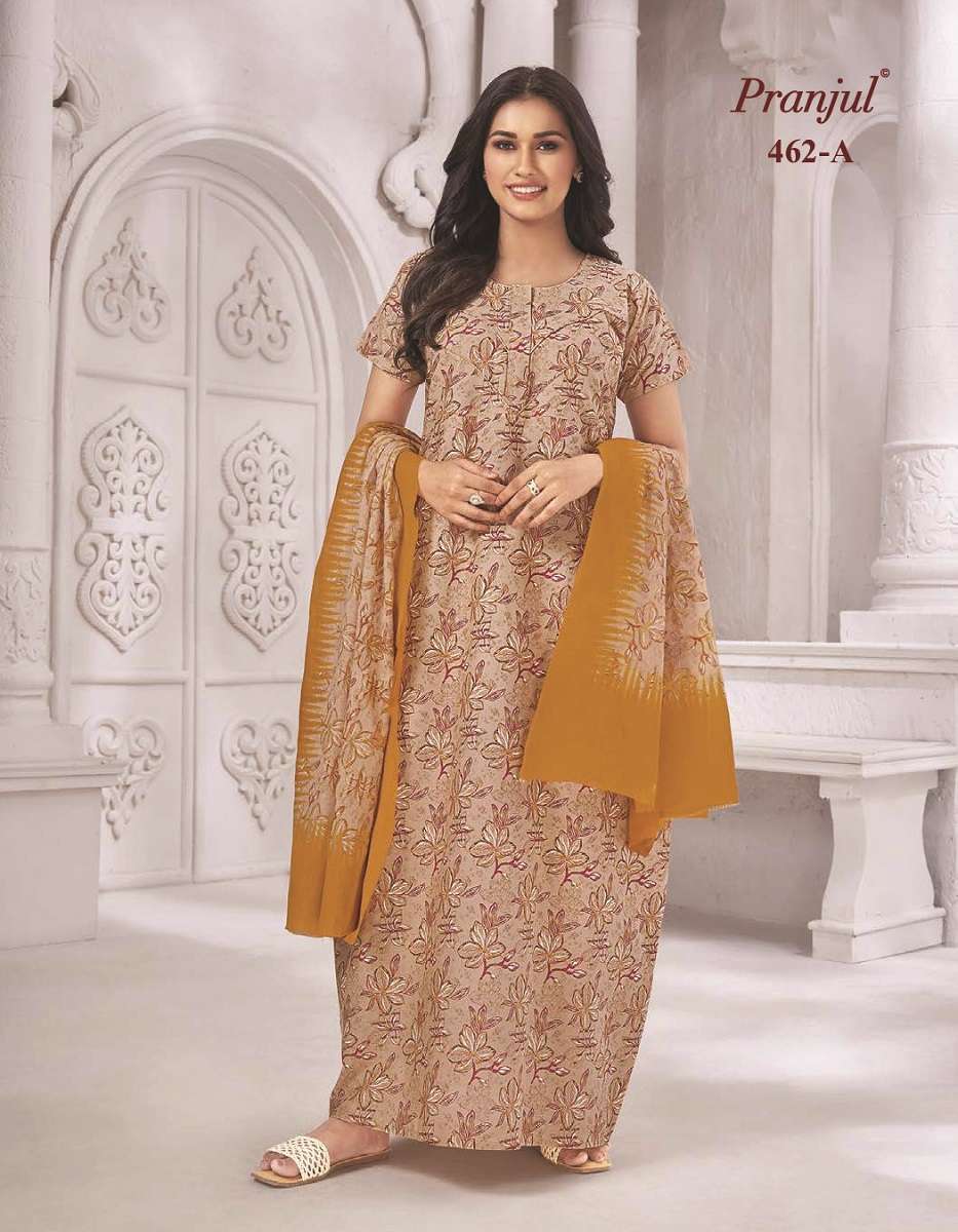 Pranjul Pratishtha Long Nighties With Dupatta -Wholesale Catalog