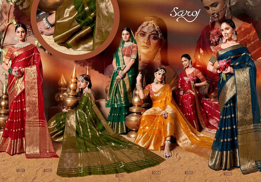  Saroj Nimarrana Vol - 2 Organza silk saree   Saree Wholesale catalog  