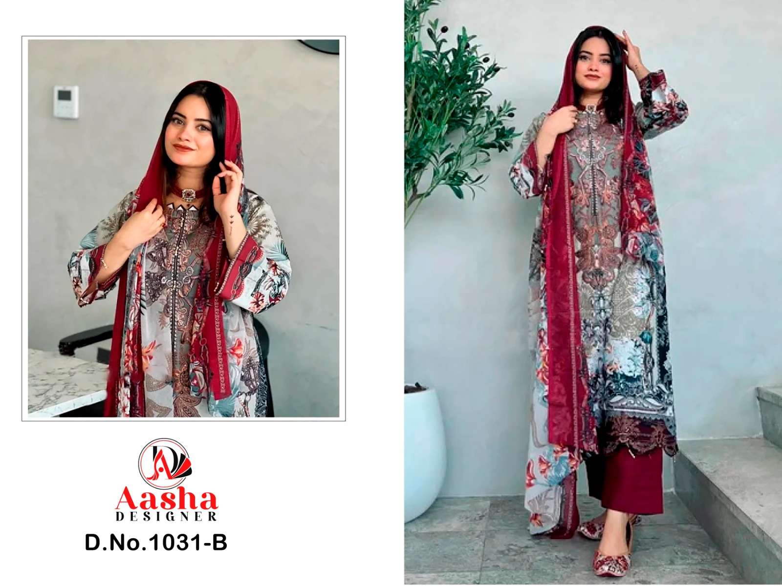 Aasha Harsha Vol 1 Chiffon Dupatta Pakistani Suits Wholesale catalog