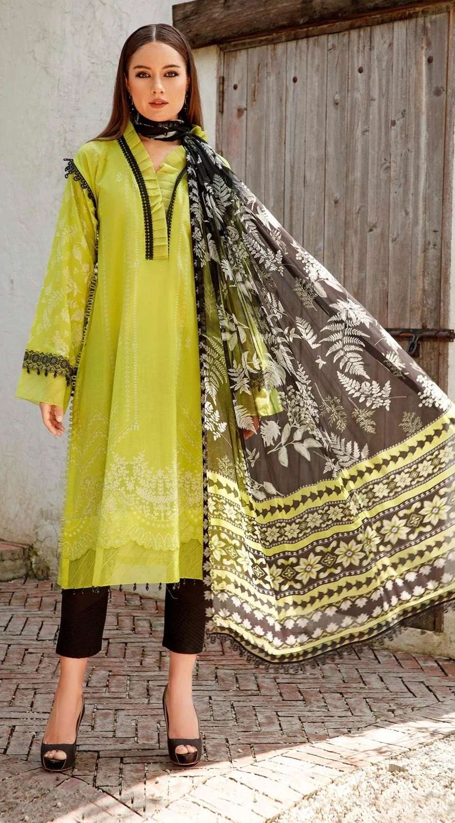 Aasha M Print Vol 6 Chiffon Dupatta Pakistani Suits Wholesale catalog
