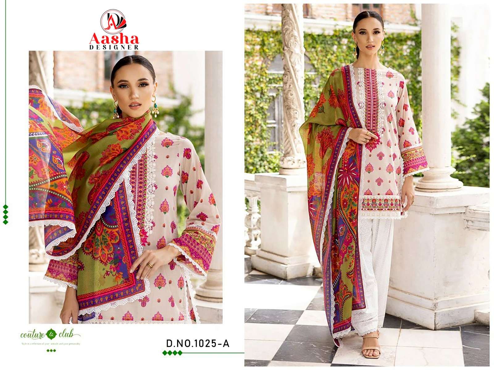 Aasha M Print Vol 7 Cotton Dupatta Pakistani Suits Wholesale catalog