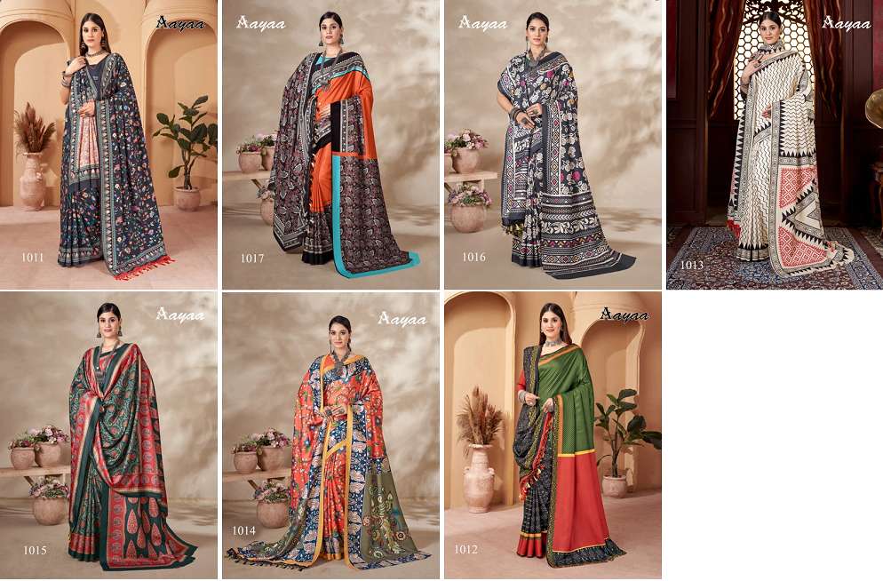 Aayaa Pashmina Vol 2 Winter Wear Saree Wholesale catalog