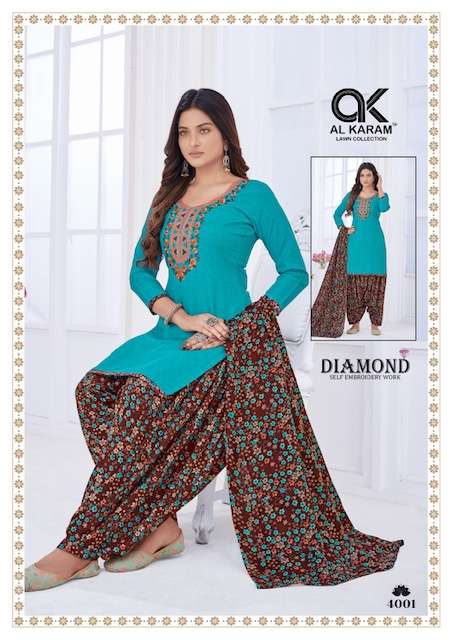 Al Karam Diamond Vol-4 – Dress Material - Wholesale Catalog