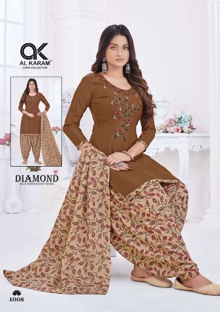 Al Karam Diamond Vol-4 – Dress Material - Wholesale Catalog