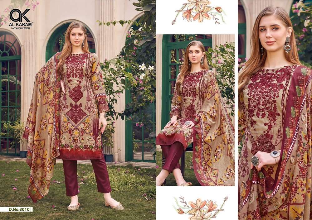 Al Karam Firdous Vol-3 -Dress Material -Wholesale Catalog