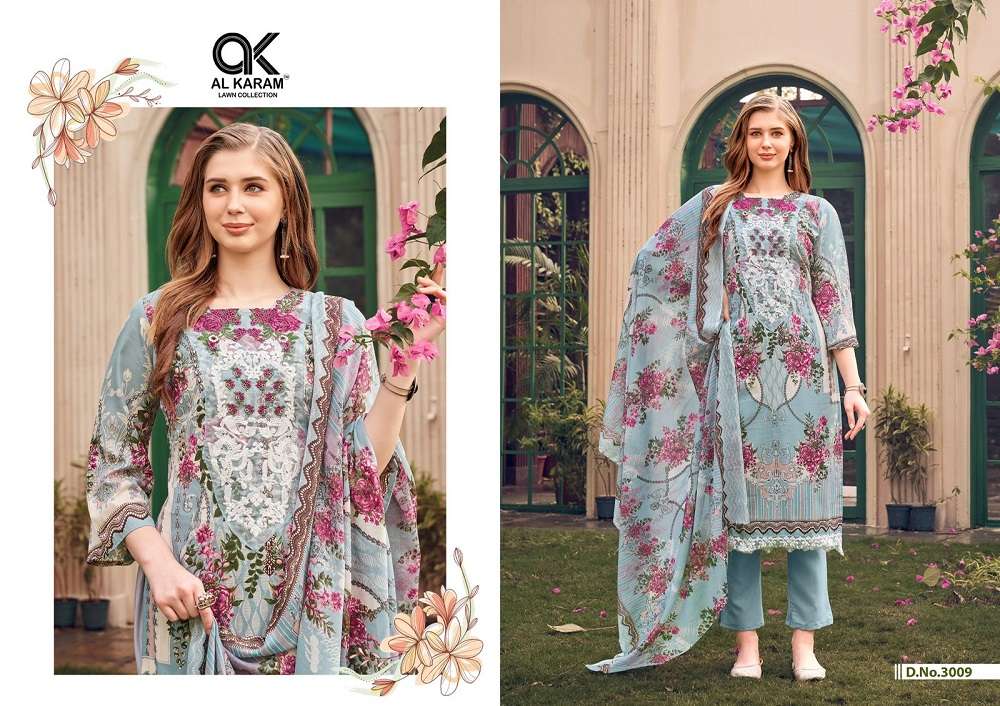 Al Karam Firdous Vol 3 Karachi Cotton Dress Materials Wholesale catalog