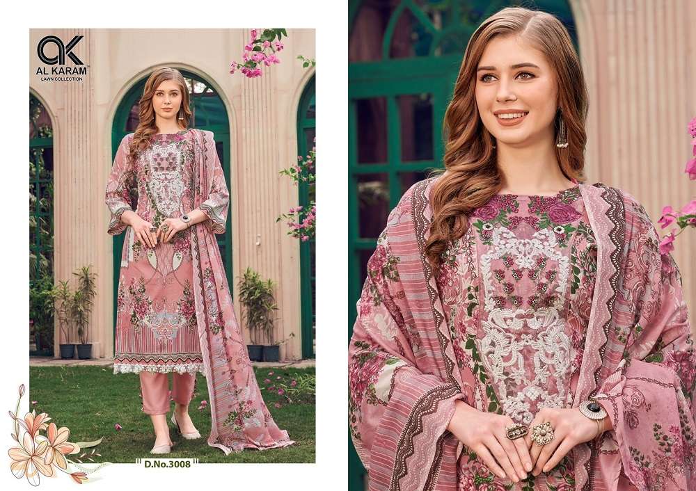 Al Karam Firdous Vol 3 Karachi Cotton Dress Materials Wholesale catalog