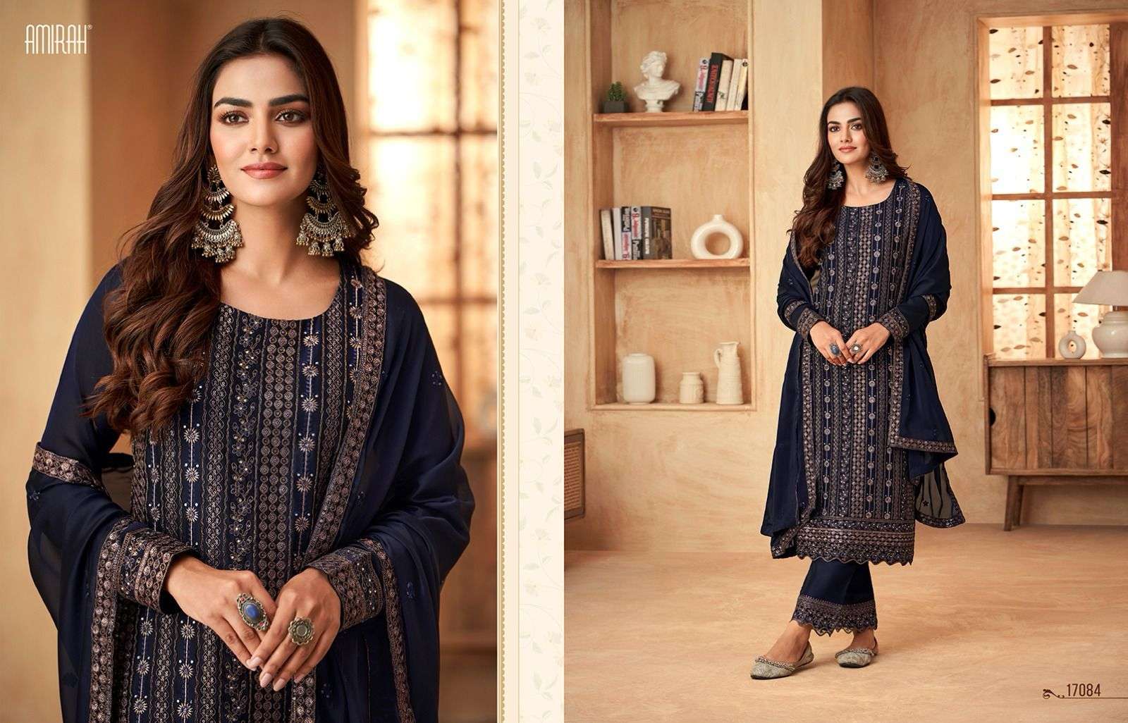 Amirah Elaina Rangoli Silk Embroidery Salwar Kameez Wholesale catalog