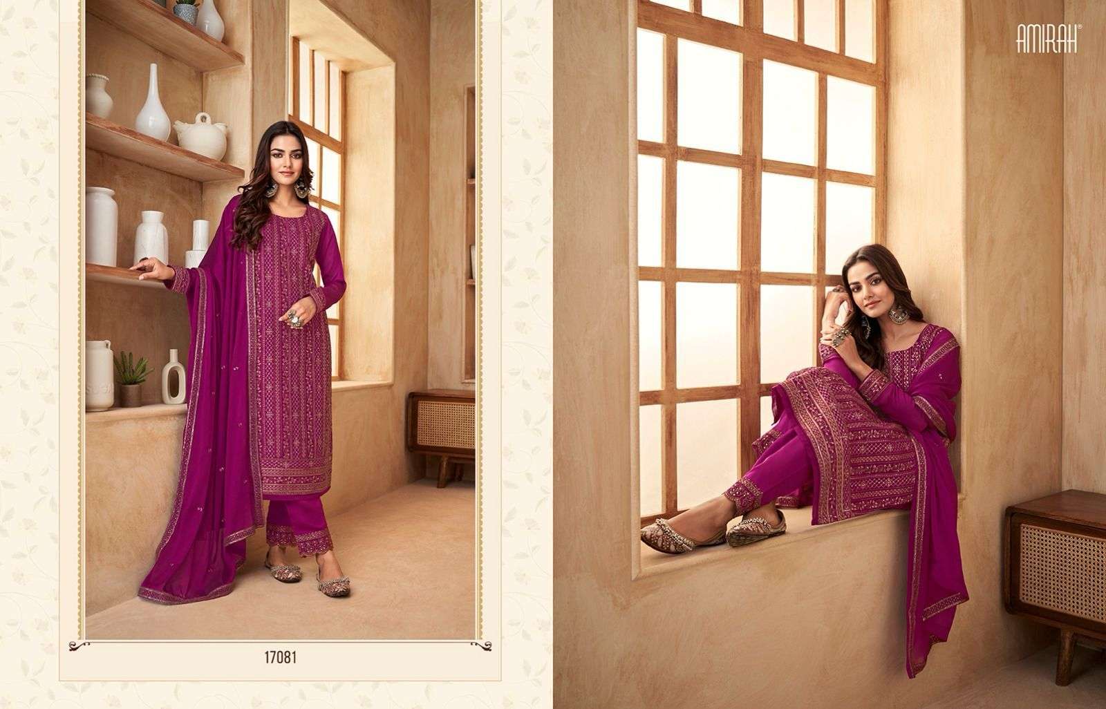 Amirah Elaina Rangoli Silk Embroidery Salwar Kameez Wholesale catalog