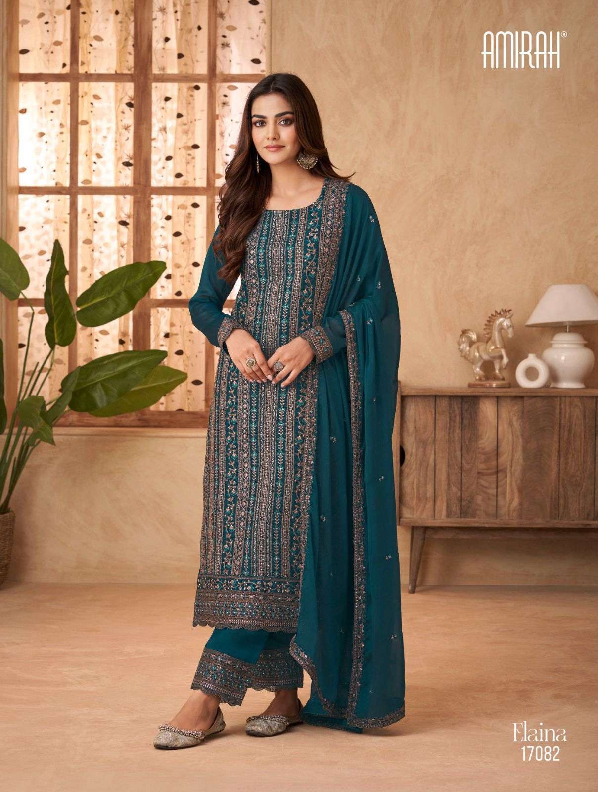 Amirah Elaina Rangoli Silk Embroidery Salwar Kameez Wholesale catalog