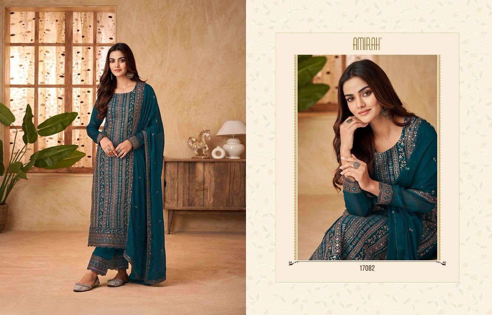 Amirah Elaina Rangoli Silk Embroidery Salwar Kameez Wholesale catalog