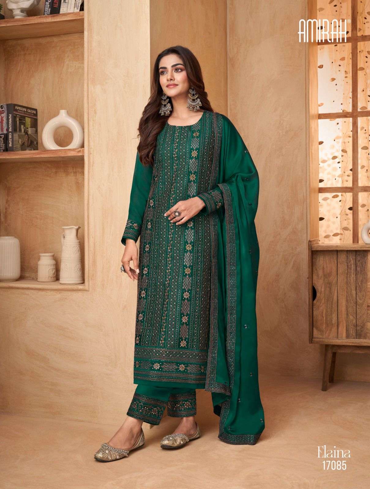 Amirah Elaina Rangoli Silk Embroidery Salwar Kameez Wholesale catalog