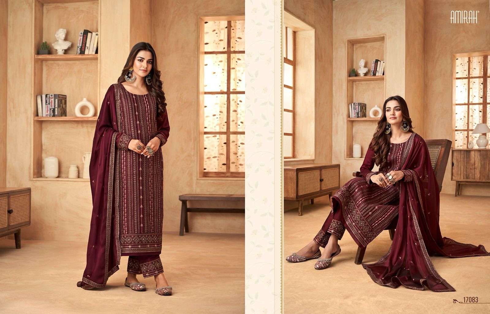 Amirah Elaina Rangoli Silk Embroidery Salwar Kameez Wholesale catalog