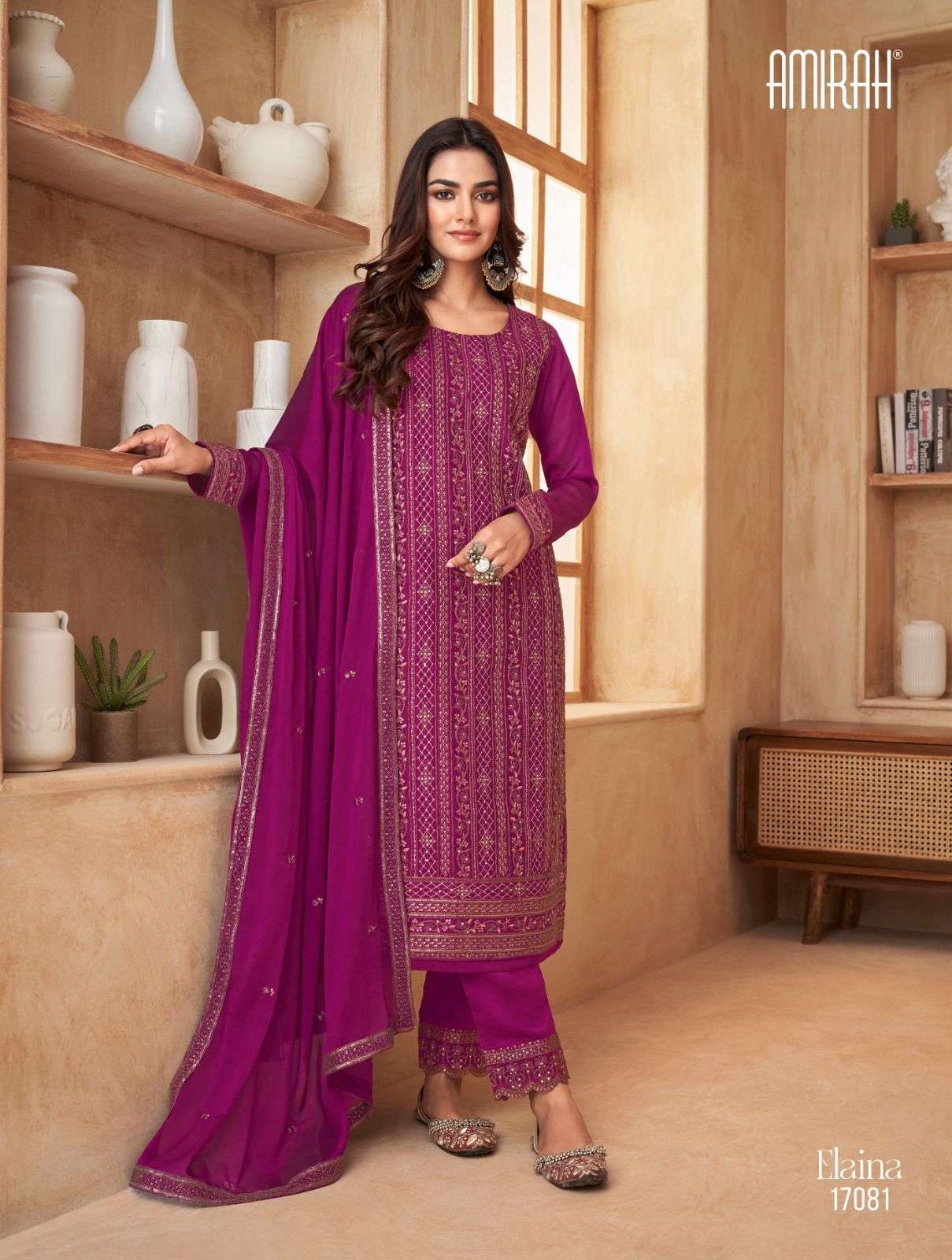 Amirah Elaina Rangoli Silk Embroidery Salwar Kameez Wholesale catalog