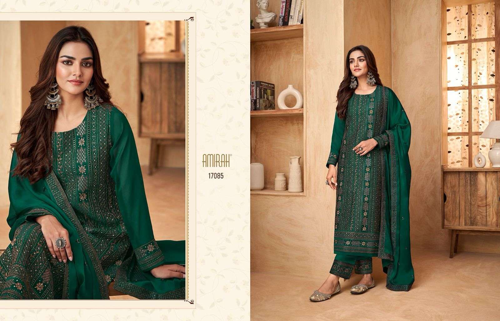 Amirah Elaina Rangoli Silk Embroidery Salwar Kameez Wholesale catalog