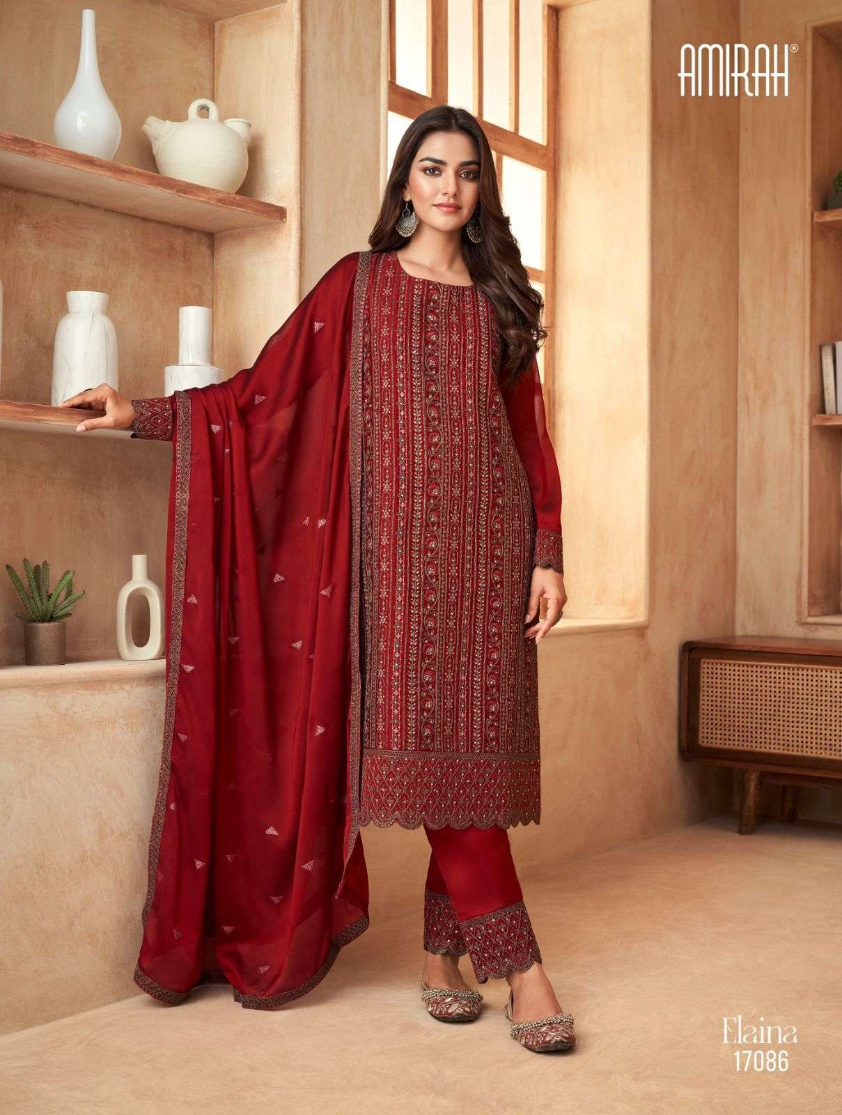 Amirah Elaina Rangoli Silk Embroidery Salwar Kameez Wholesale catalog