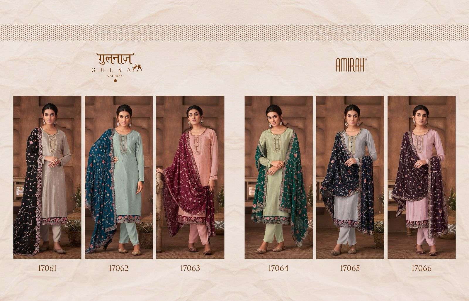 Amirah Gulnaz Vol 2 Salwar Kameez Wholesale catalog