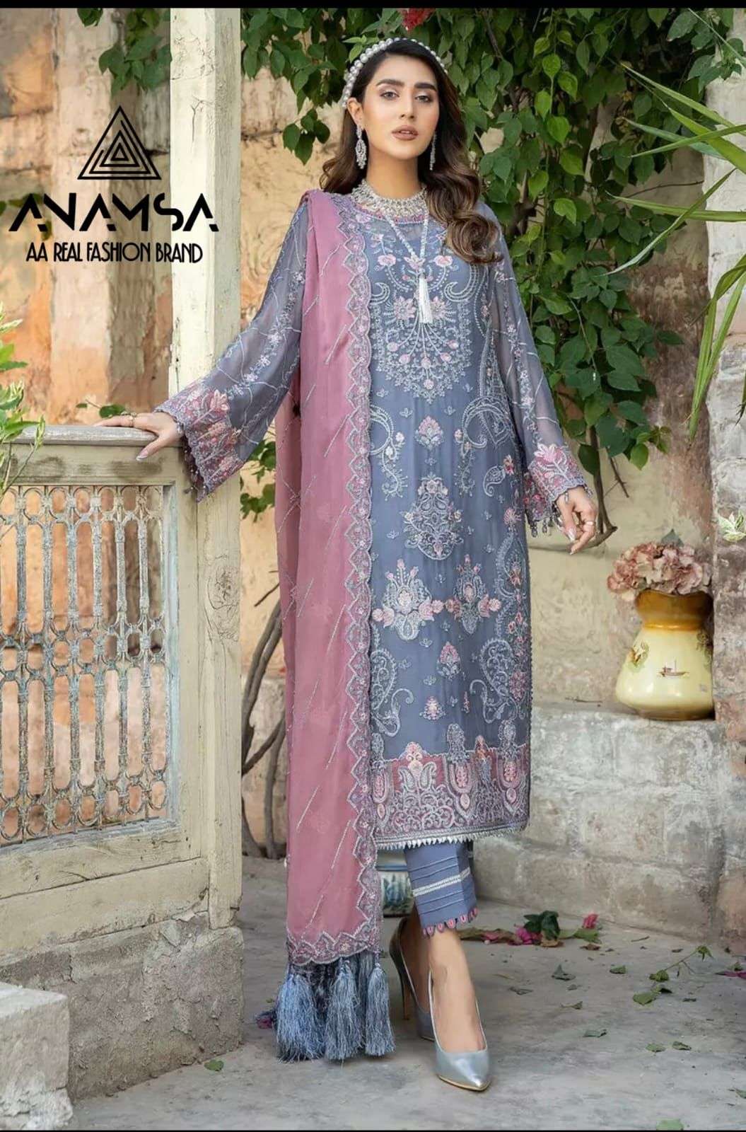 Anamsa 265 Faux Georgette Pakistani Suits Wholesale catalog