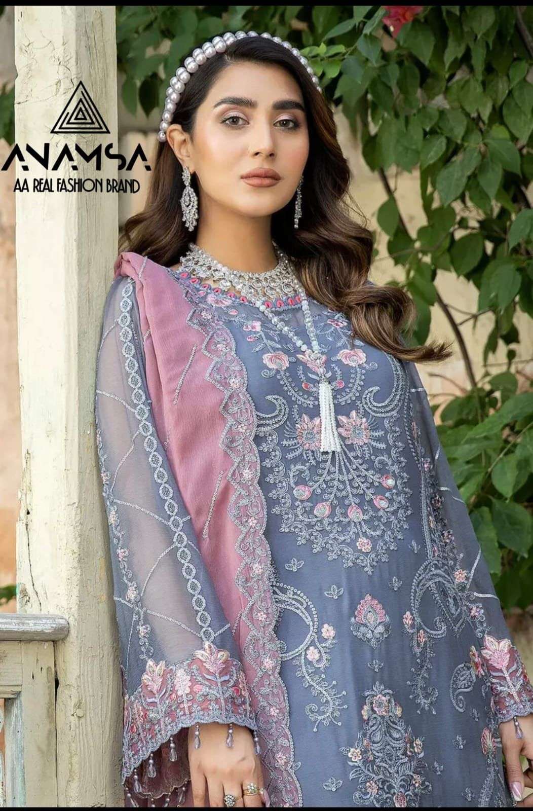 Anamsa 265 Faux Georgette Pakistani Suits Wholesale catalog