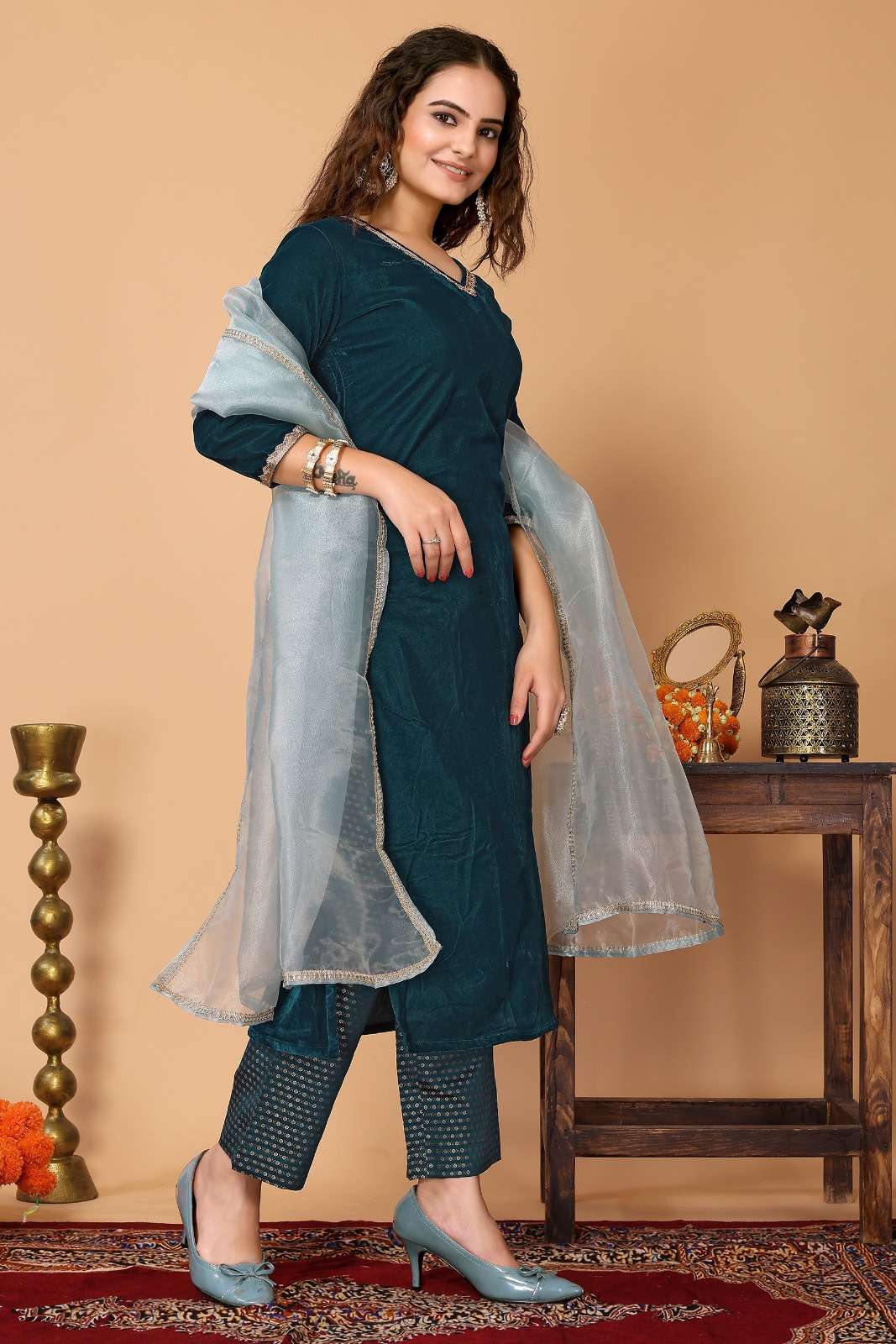 As 7516 Rama Velvet Kurti Wholesale catalog