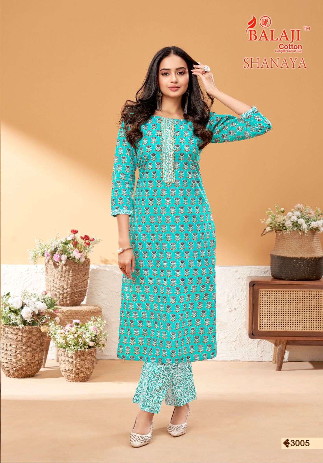 Balaji Cotton Shanaya Kurti with Pant Catalog 8 Pcs 