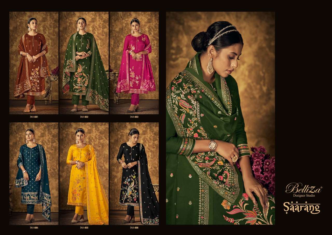 Belliza Saarang Dress Material Wholesale catalog