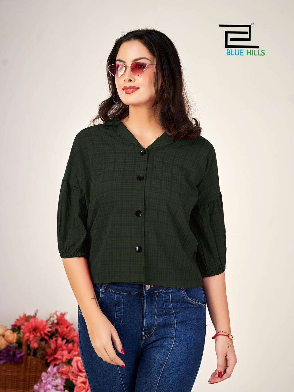 Blue Hills Martini Heavy Bsy Chex ladies Shirt Wholesale catalog